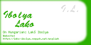 ibolya lako business card