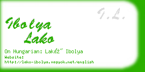 ibolya lako business card